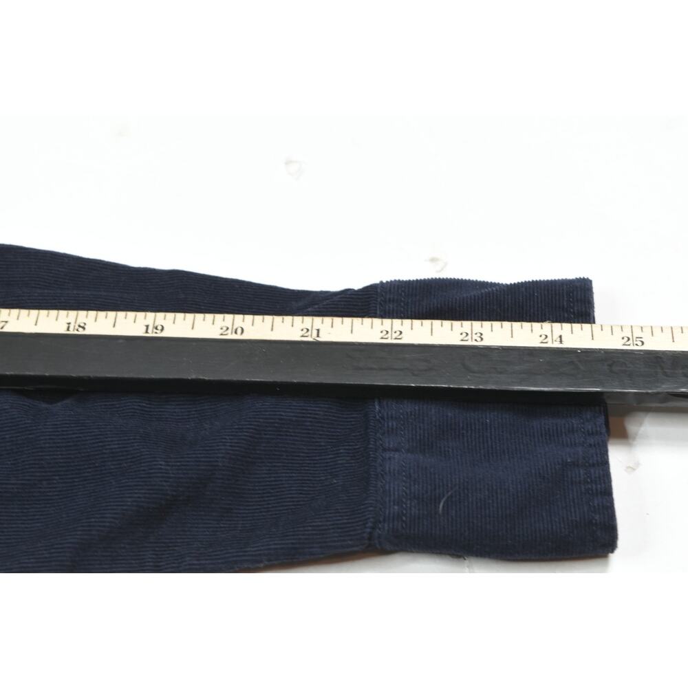 Levis Corduroy Peal Snap Western Shirt Mens Medium Blue Long Sleeve Stretch - Picture 11 of 12
